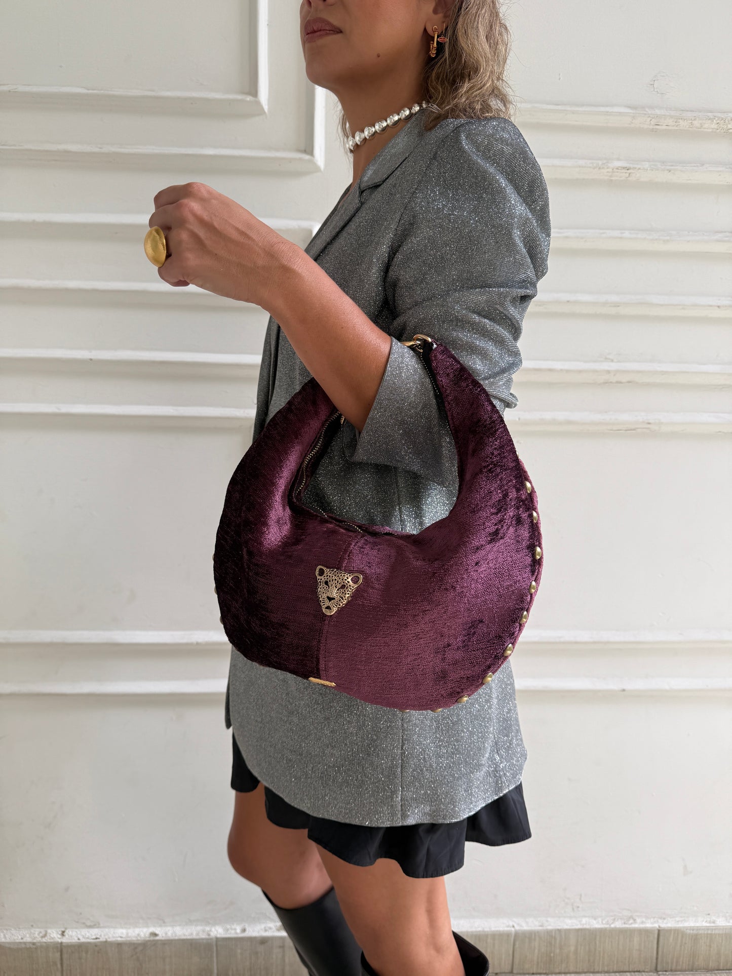 Mini Hobo Burgundy