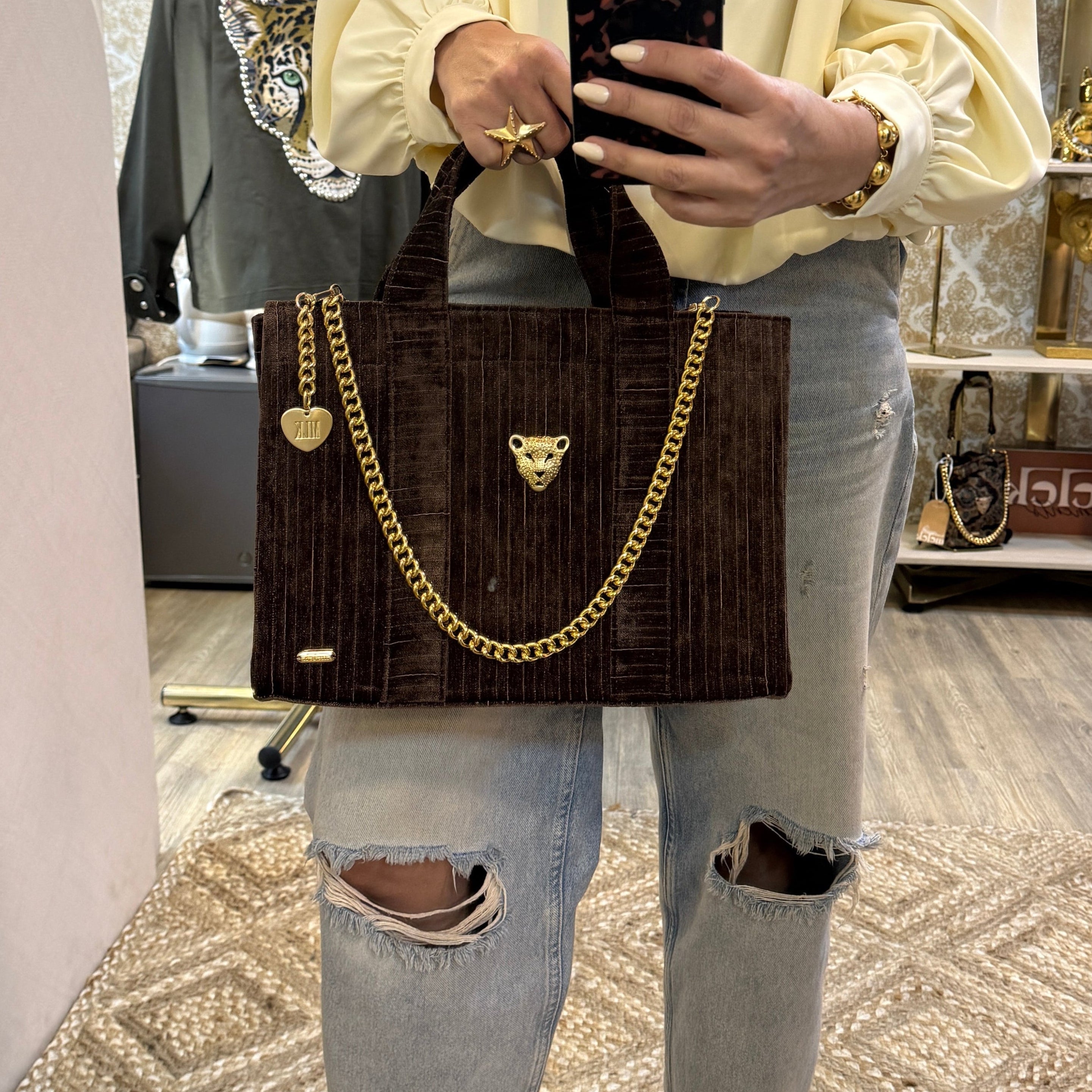 BROWN TOTE BAG