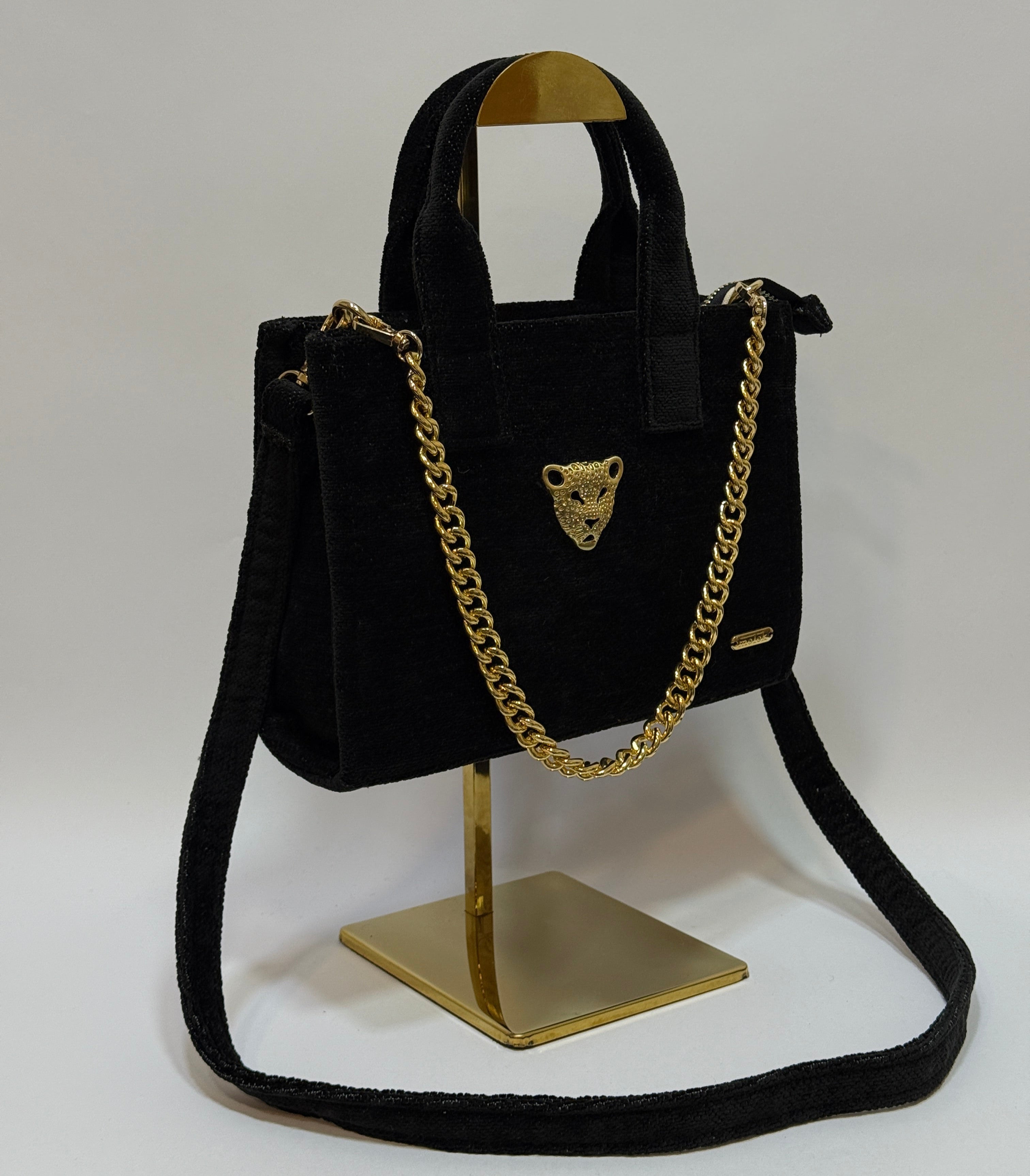 BLACK MINI TOTE BAG