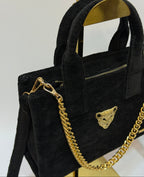 BLACK MINI TOTE BAG