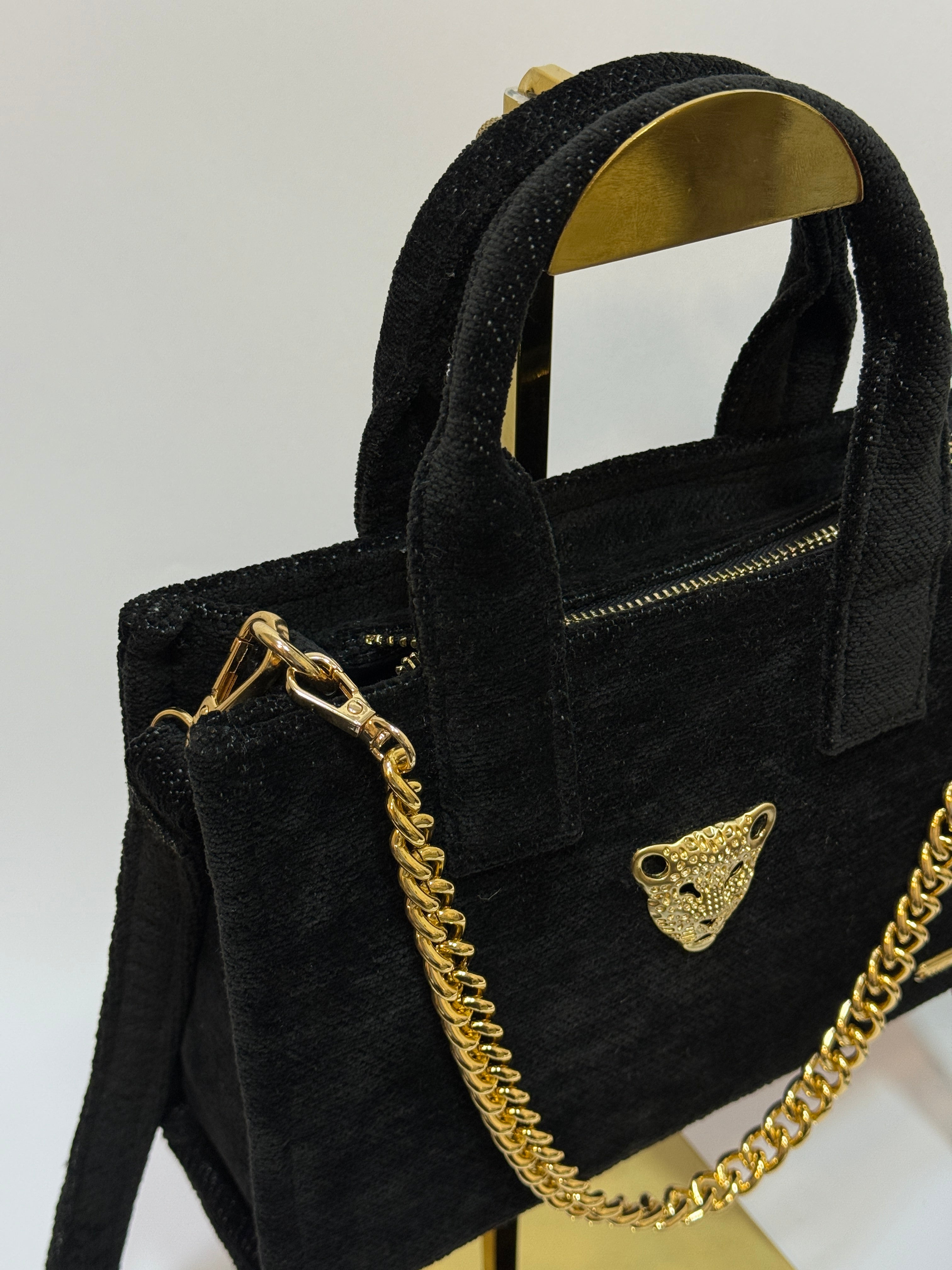 BLACK MINI TOTE BAG