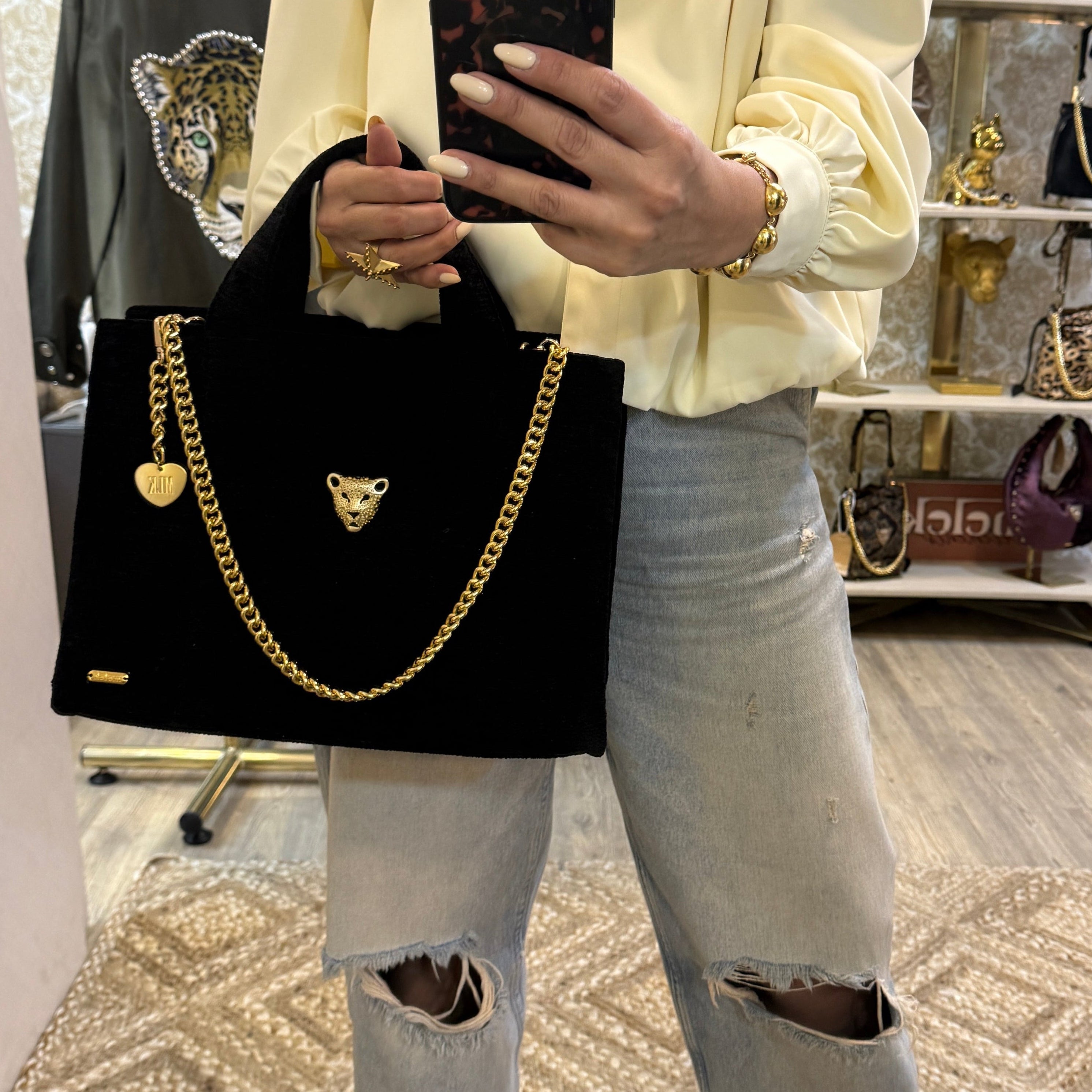 BLACK TOTE BAG