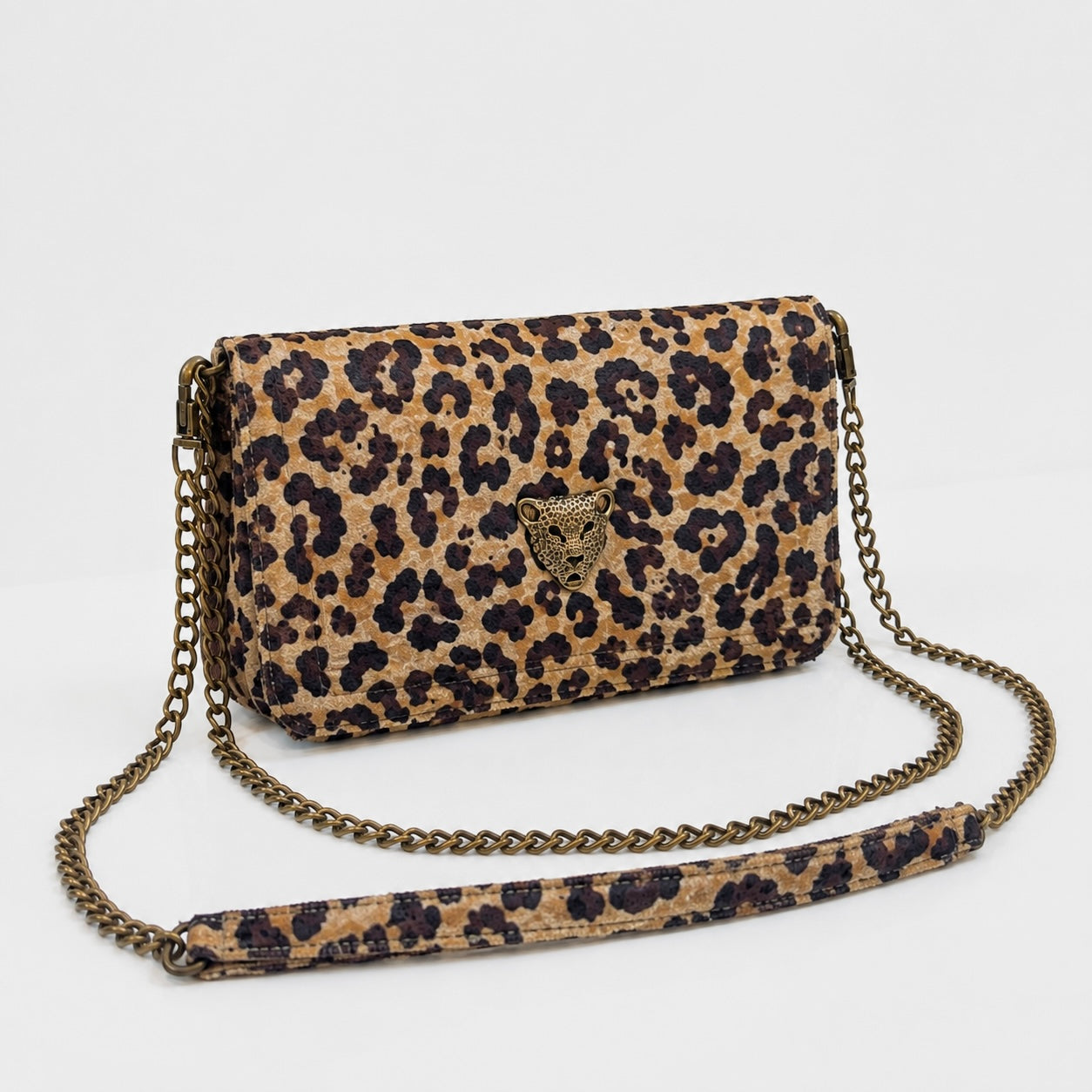 LEOPARD MINI FLAP BAG