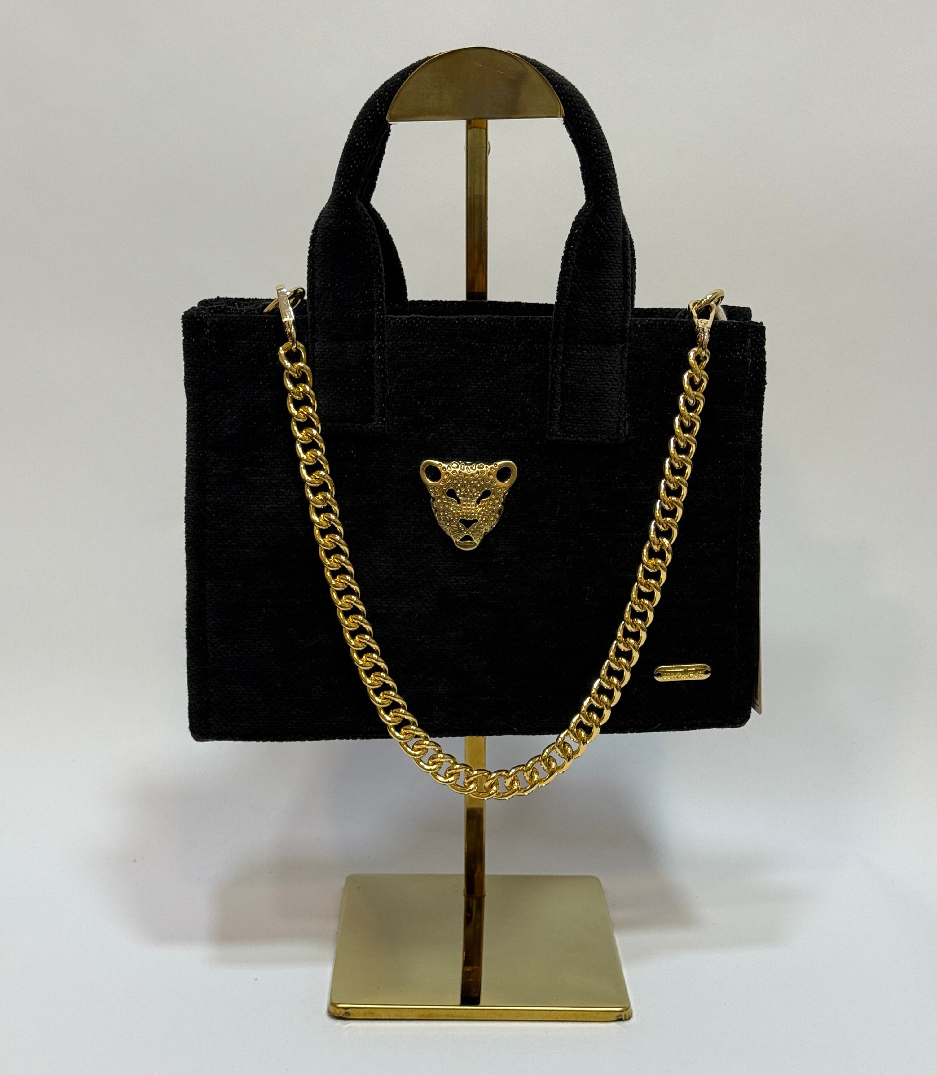 BLACK MINI TOTE BAG
