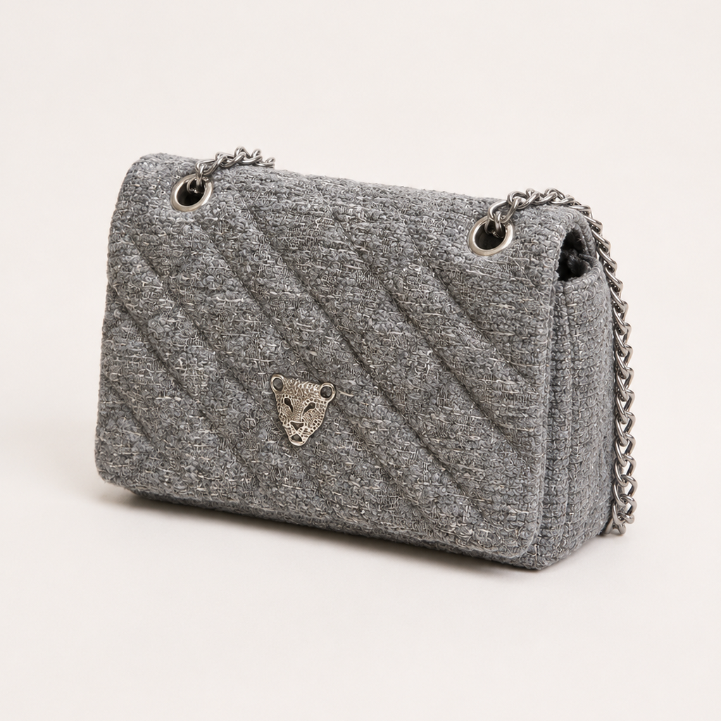 GRAY FLAP BAG