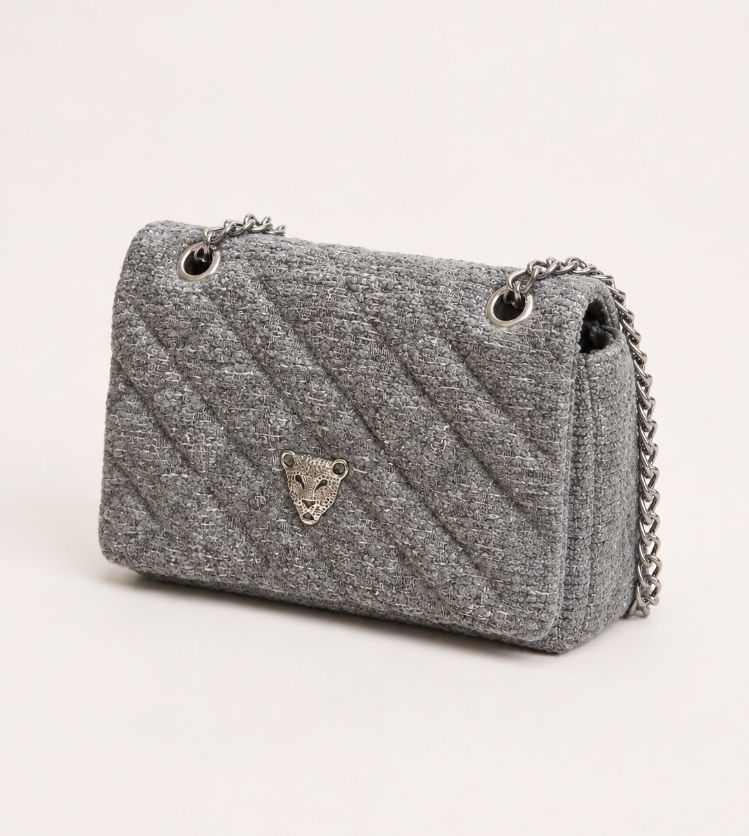 GRAY FLAP BAG