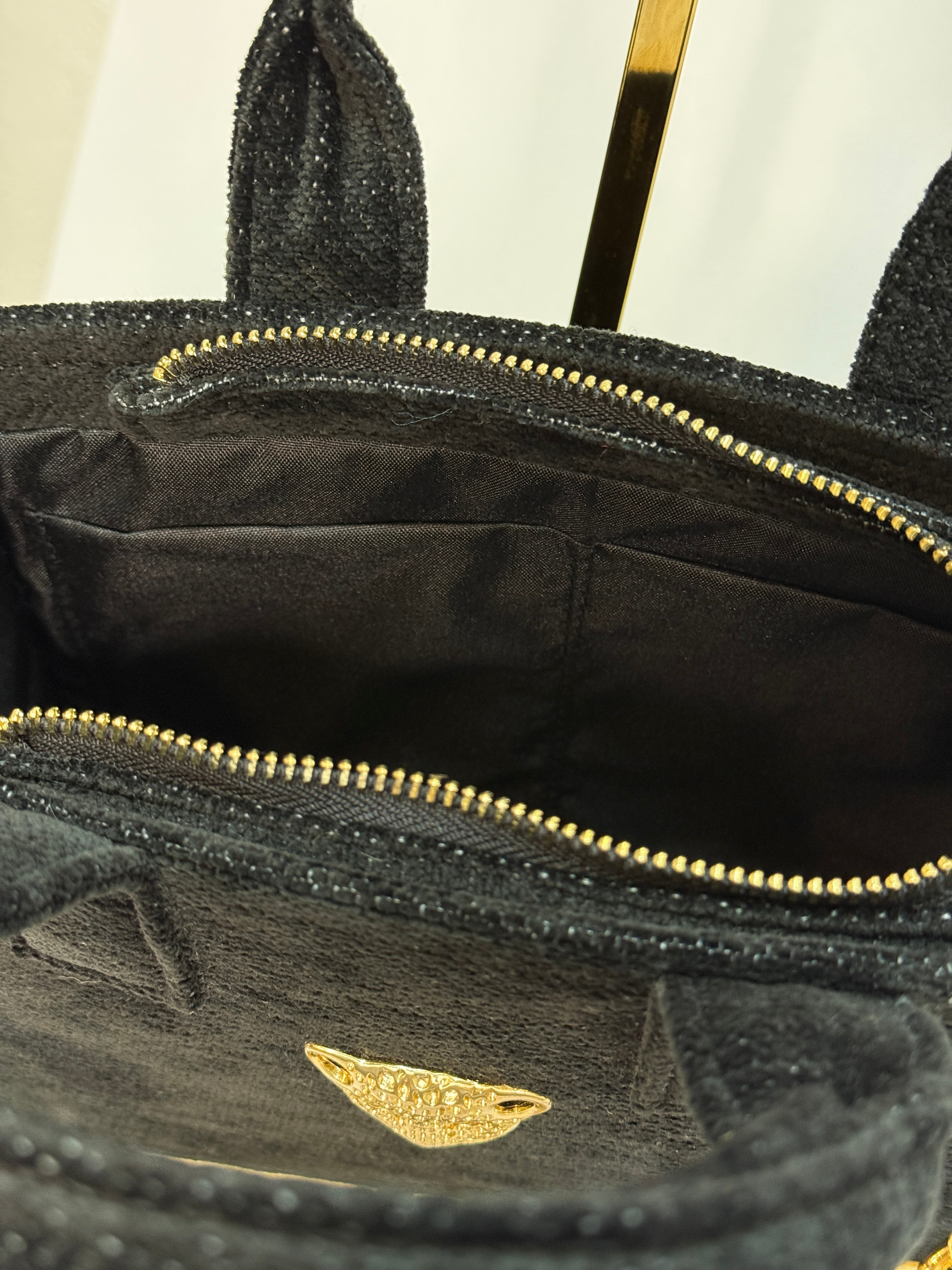 BLACK MINI TOTE BAG