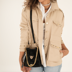 BLACK BUCKET BAG