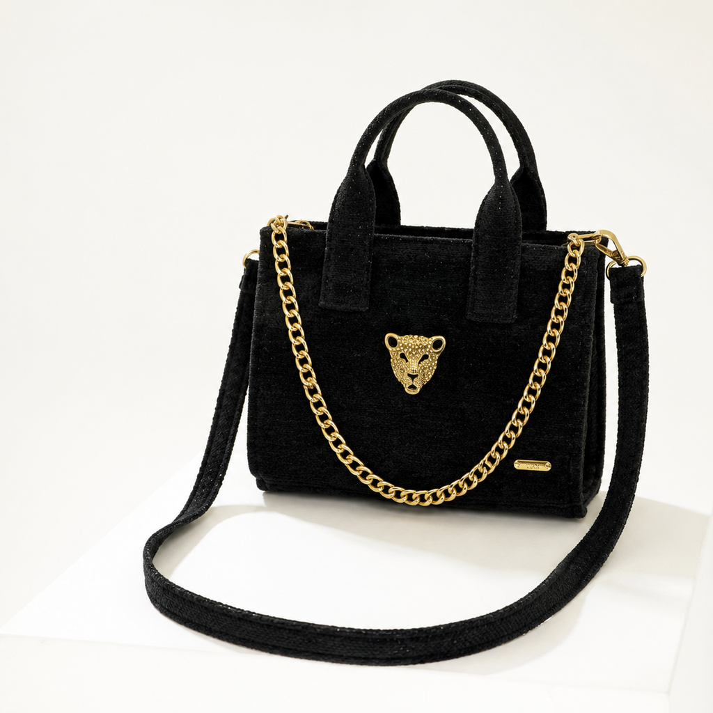 BLACK MINI TOTE BAG