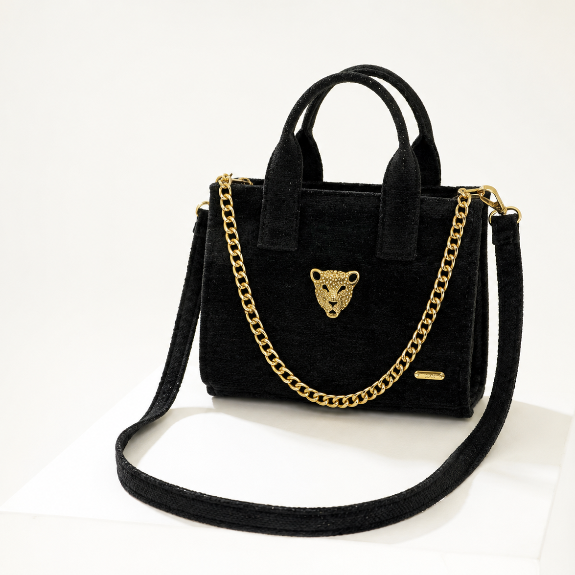 BLACK MINI TOTE BAG
