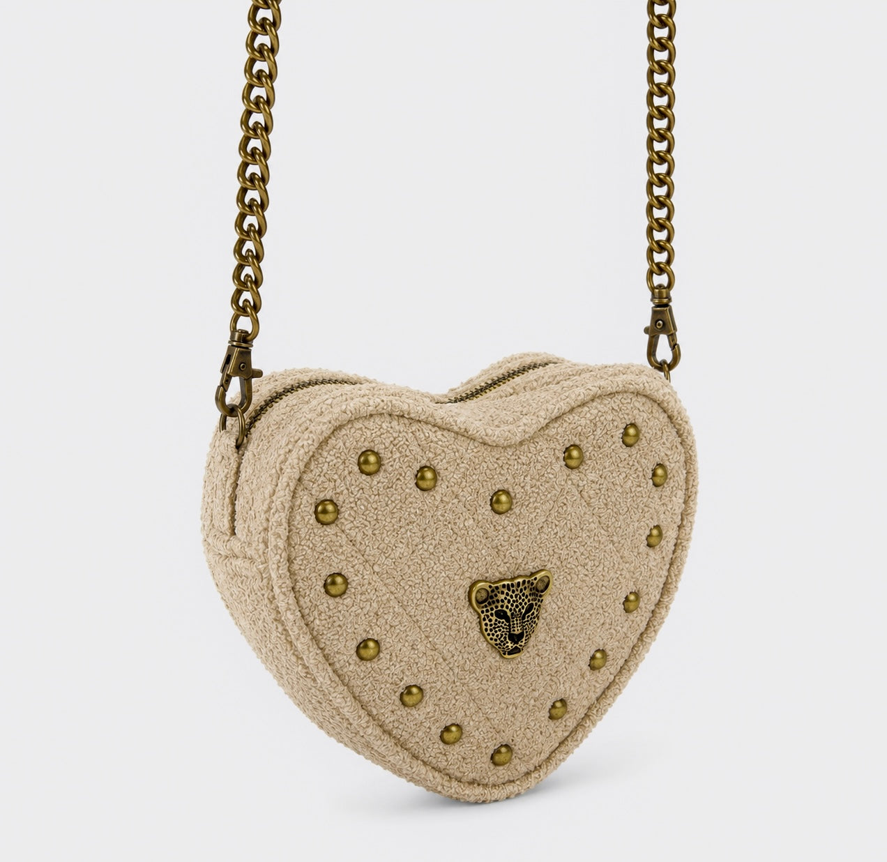 CREAM HEART BAG