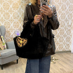 BLACK FURRY BAG