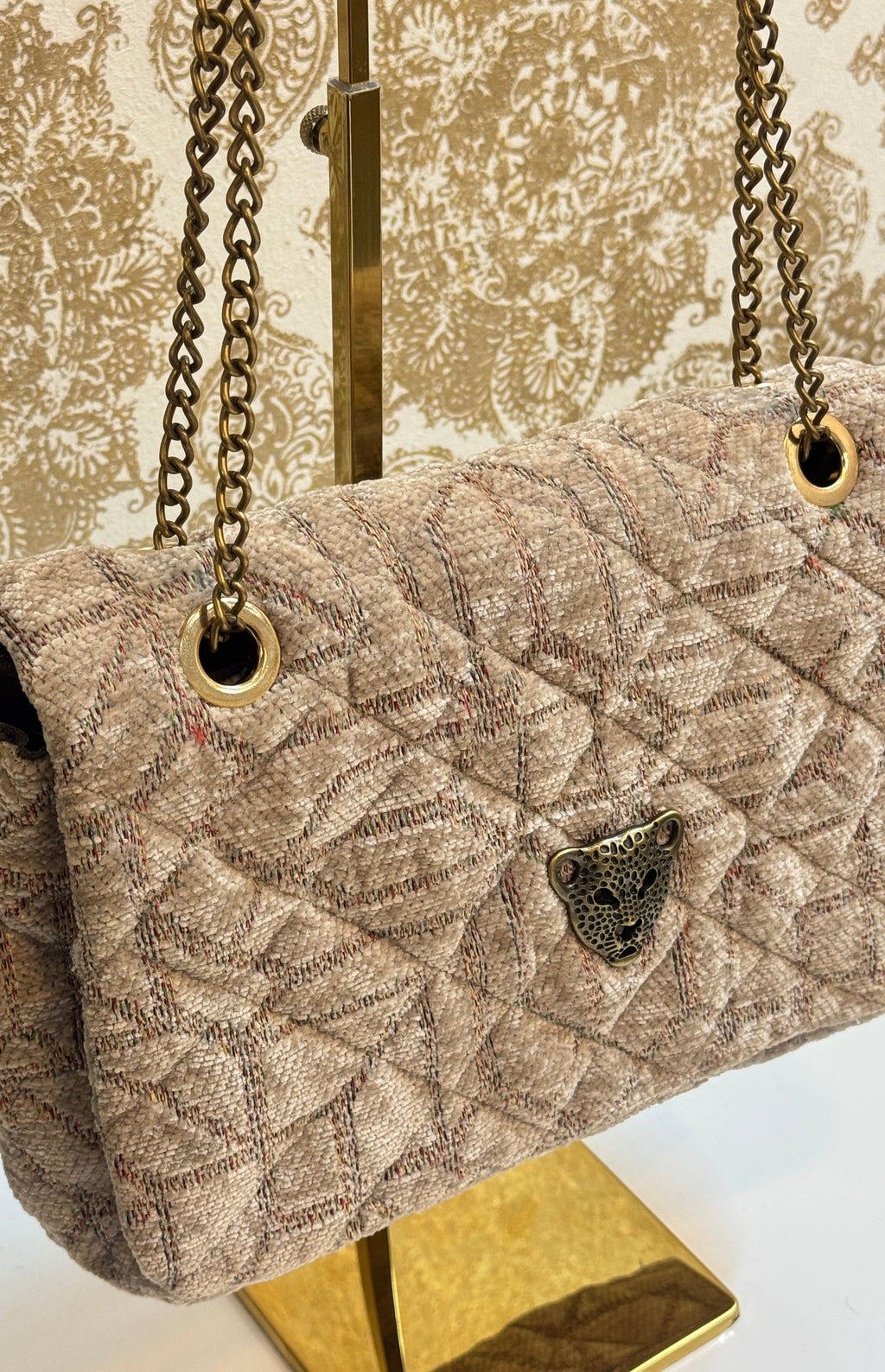 BEIGE FLAP BAG