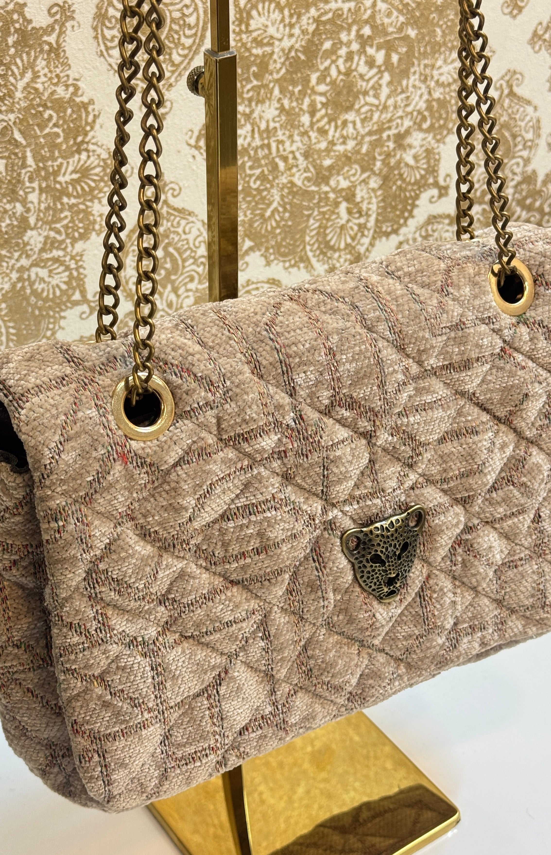 BEIGE FLAP BAG