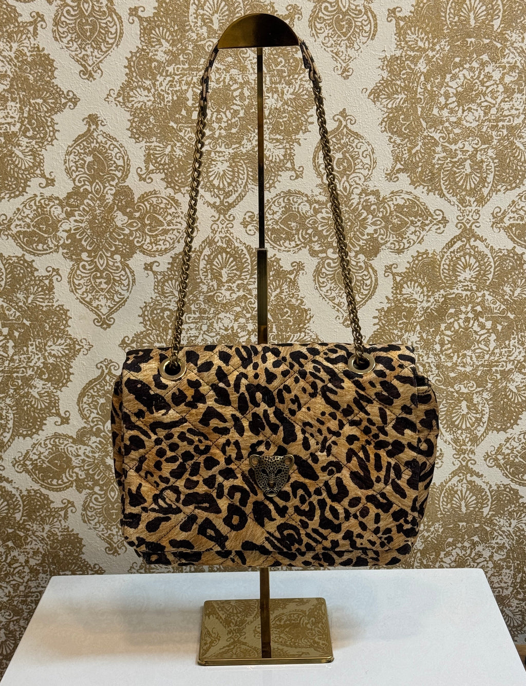 LEOPARD FLAP BAG
