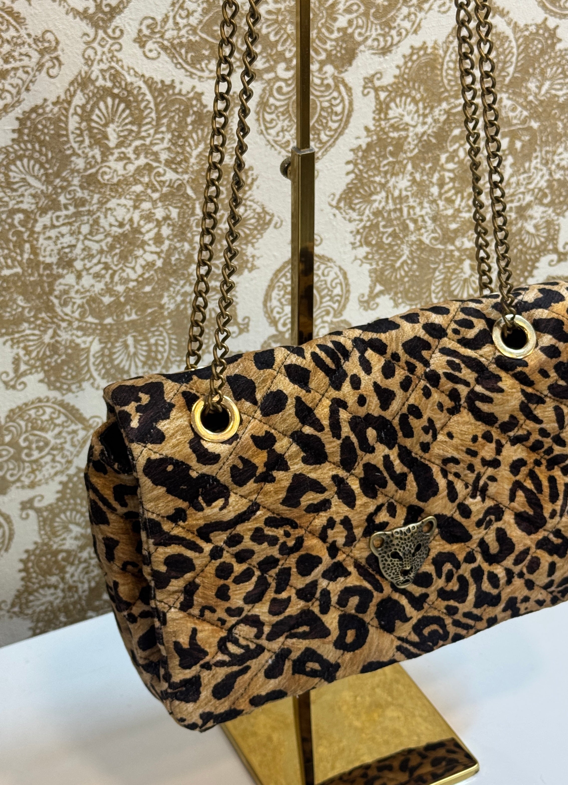 LEOPARD FLAP BAG