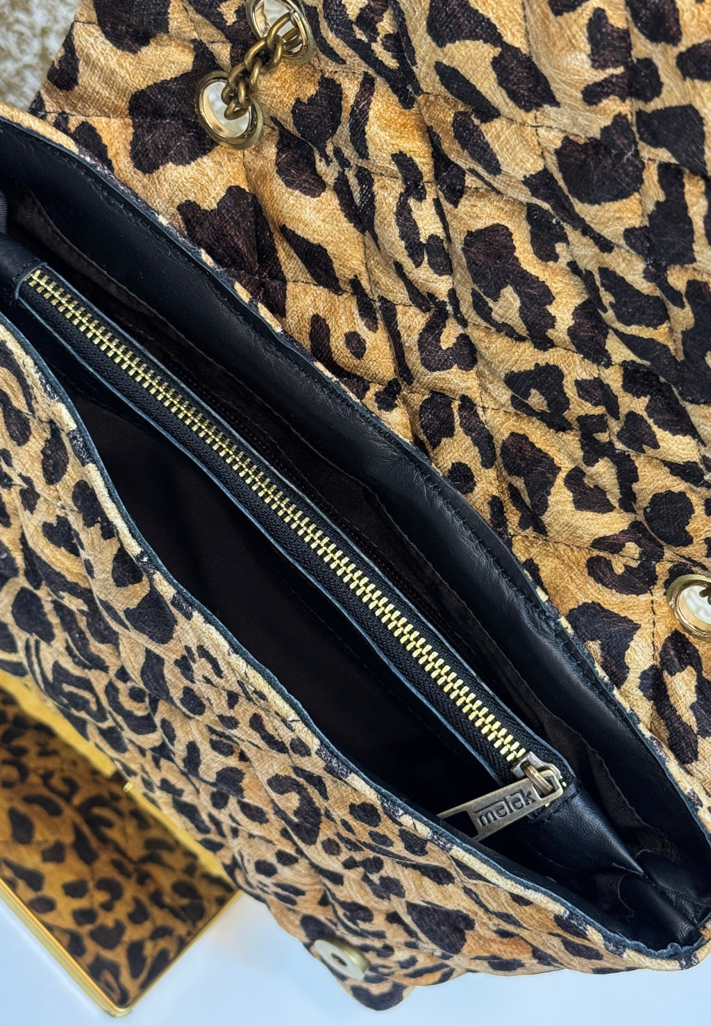 LEOPARD FLAP BAG