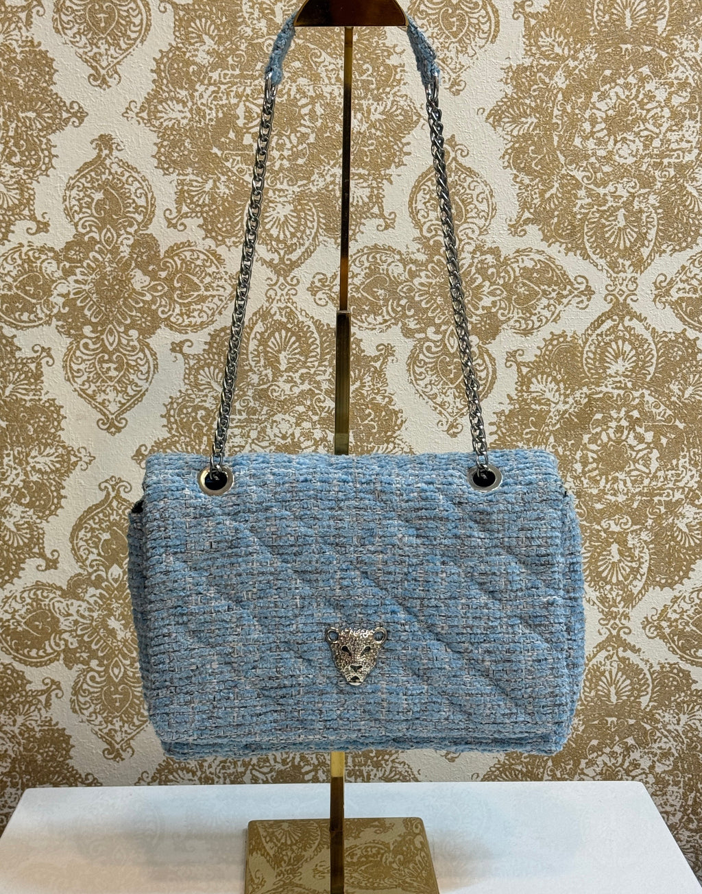 BABY BLUE FLAP BAG