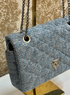 BABY BLUE FLAP BAG
