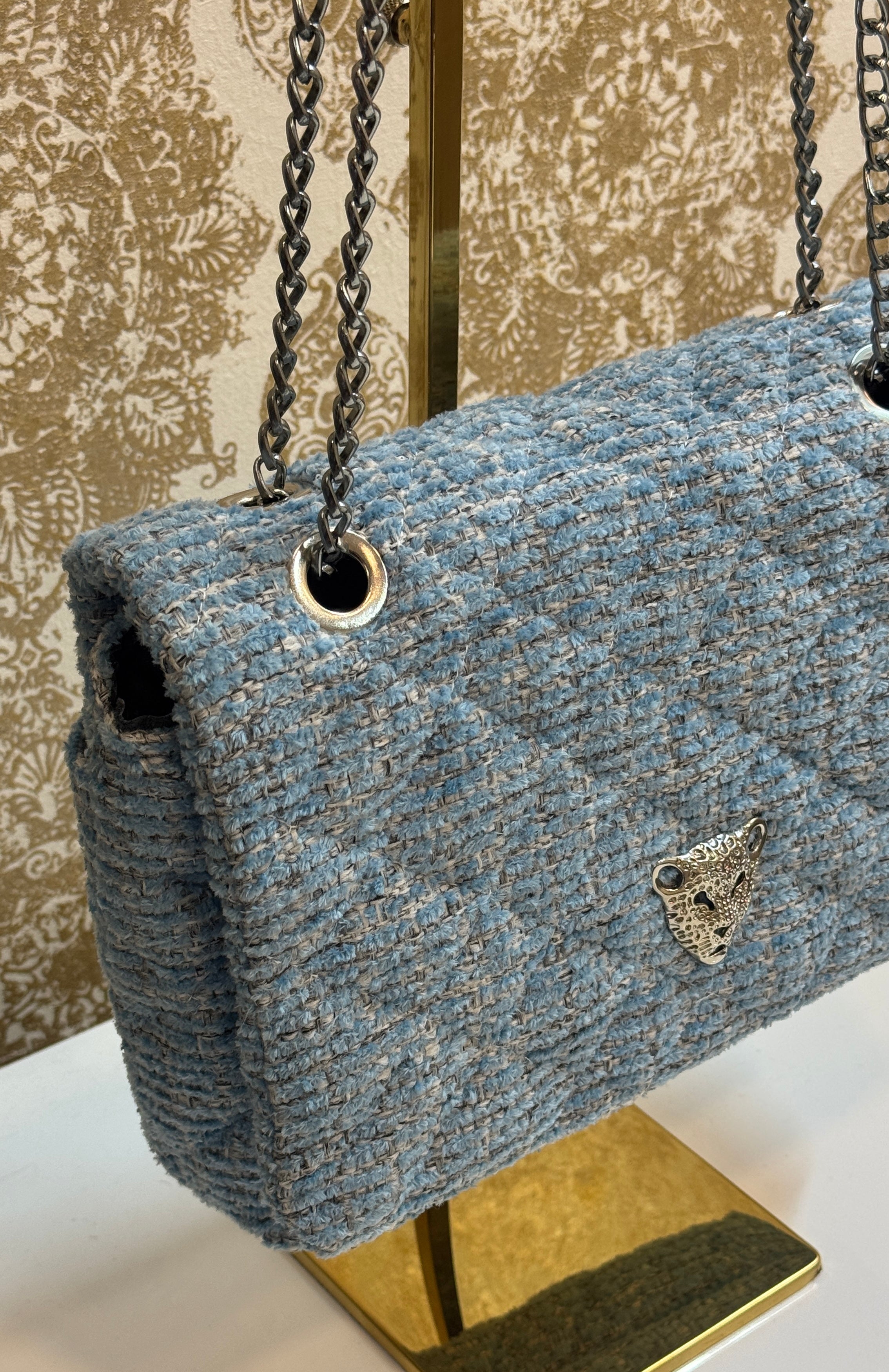BABY BLUE FLAP BAG