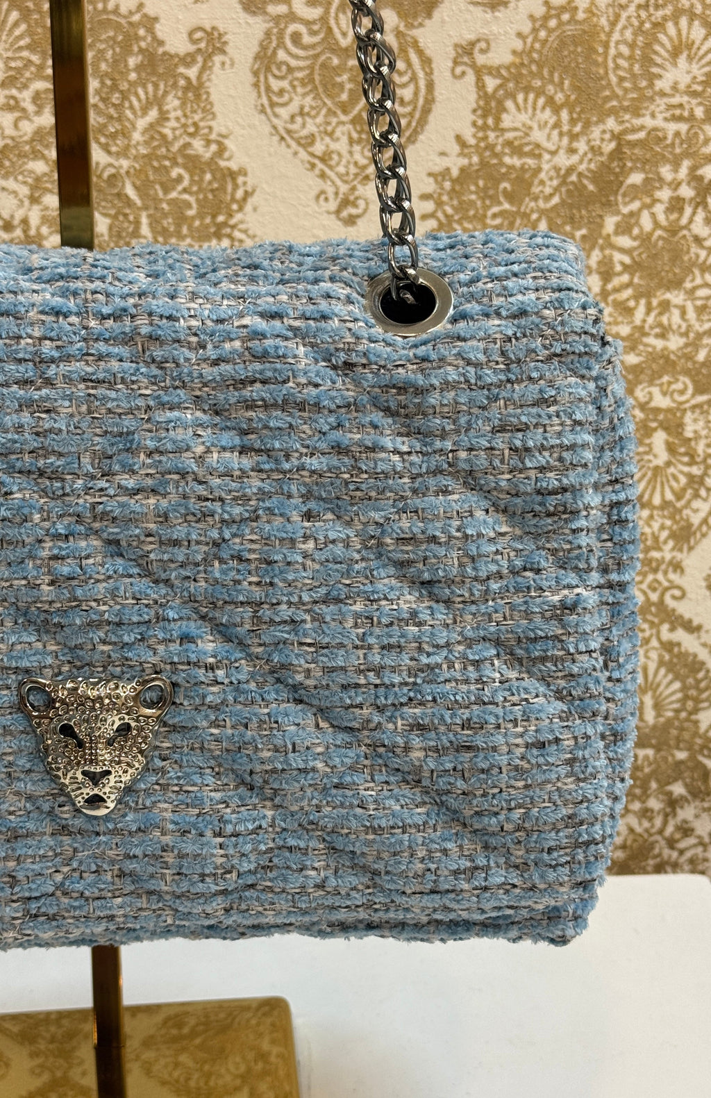 BABY BLUE FLAP BAG