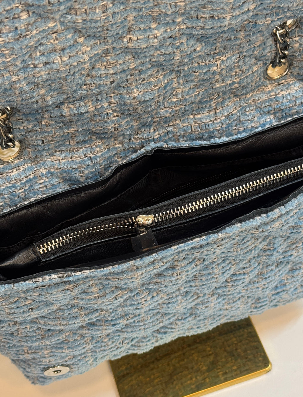 BABY BLUE FLAP BAG