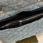 BABY BLUE FLAP BAG