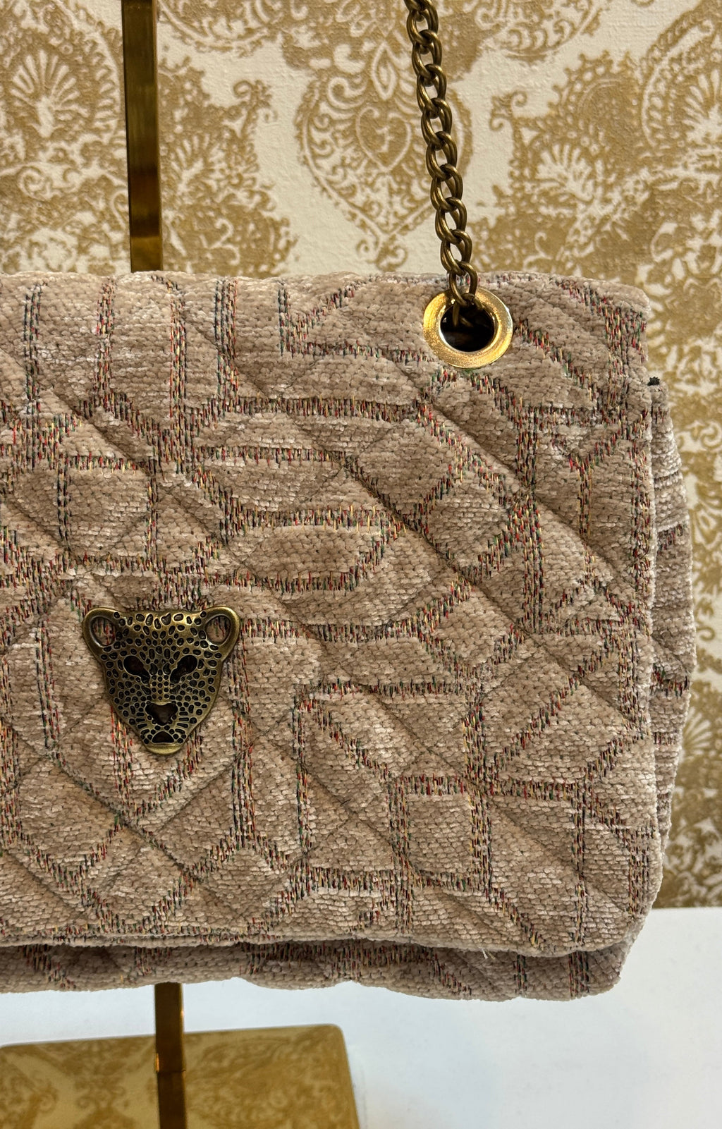 BEIGE FLAP BAG