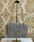 GRAY FLAP BAG