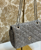 GRAY FLAP BAG