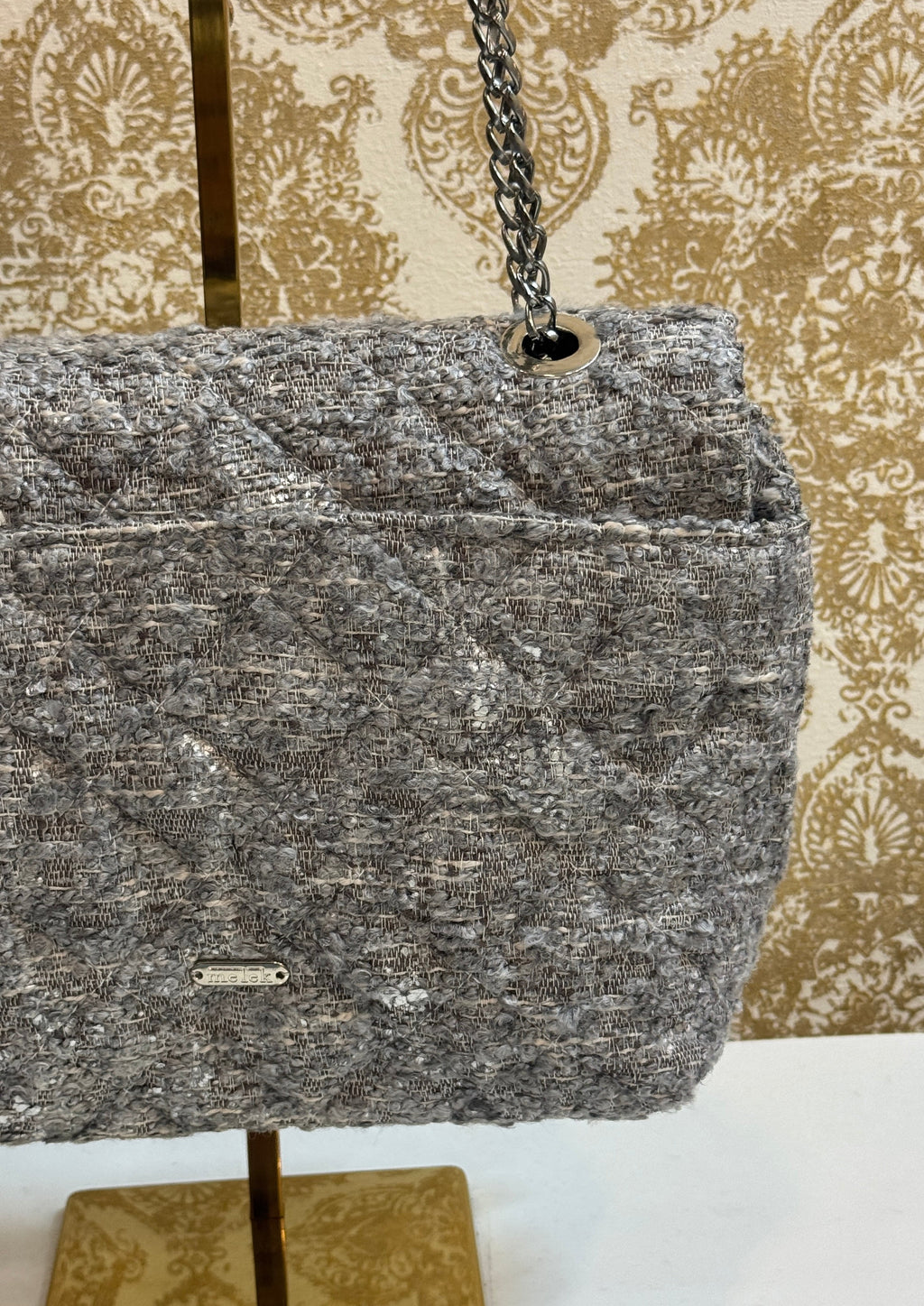 GRAY FLAP BAG