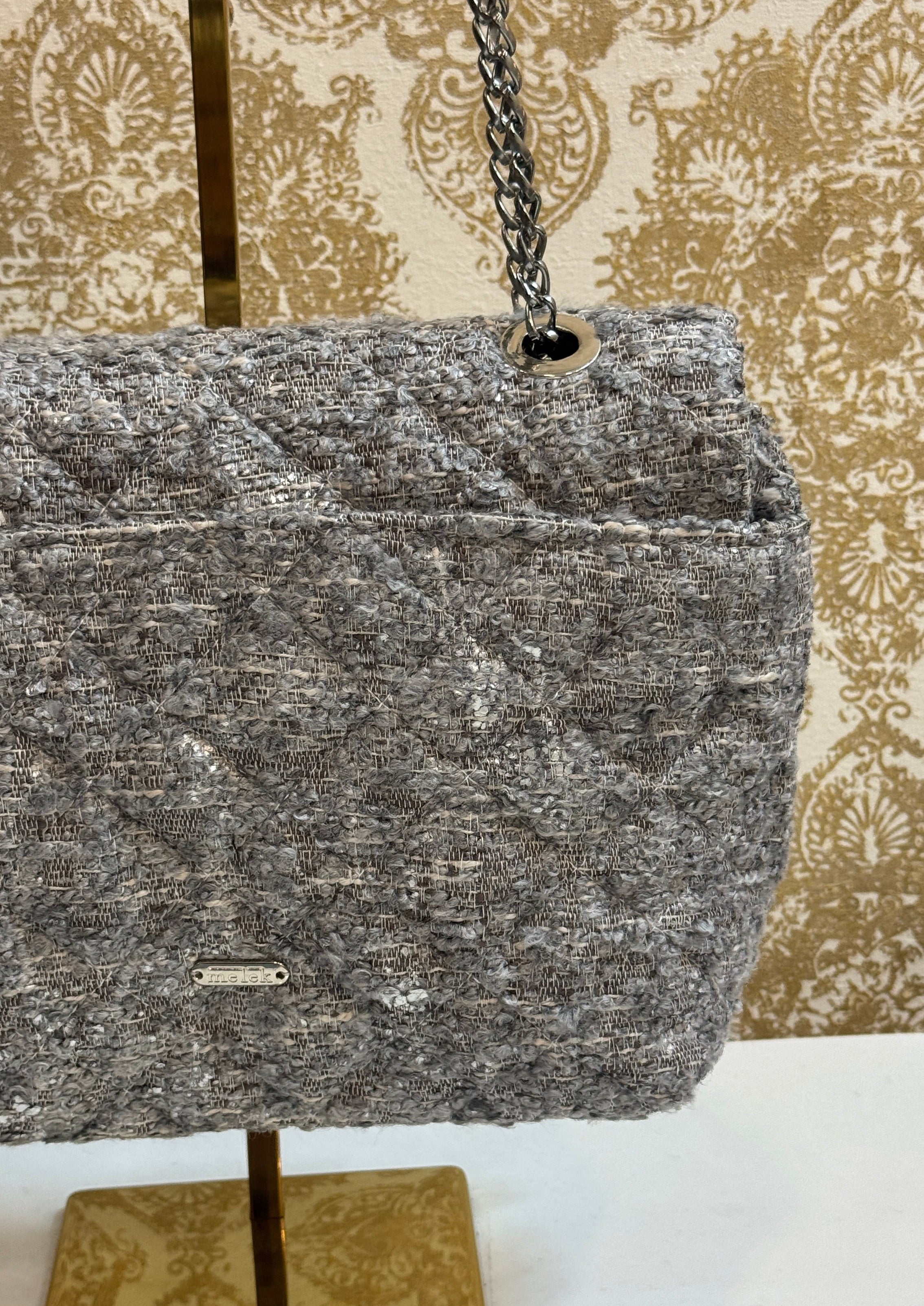 GRAY FLAP BAG