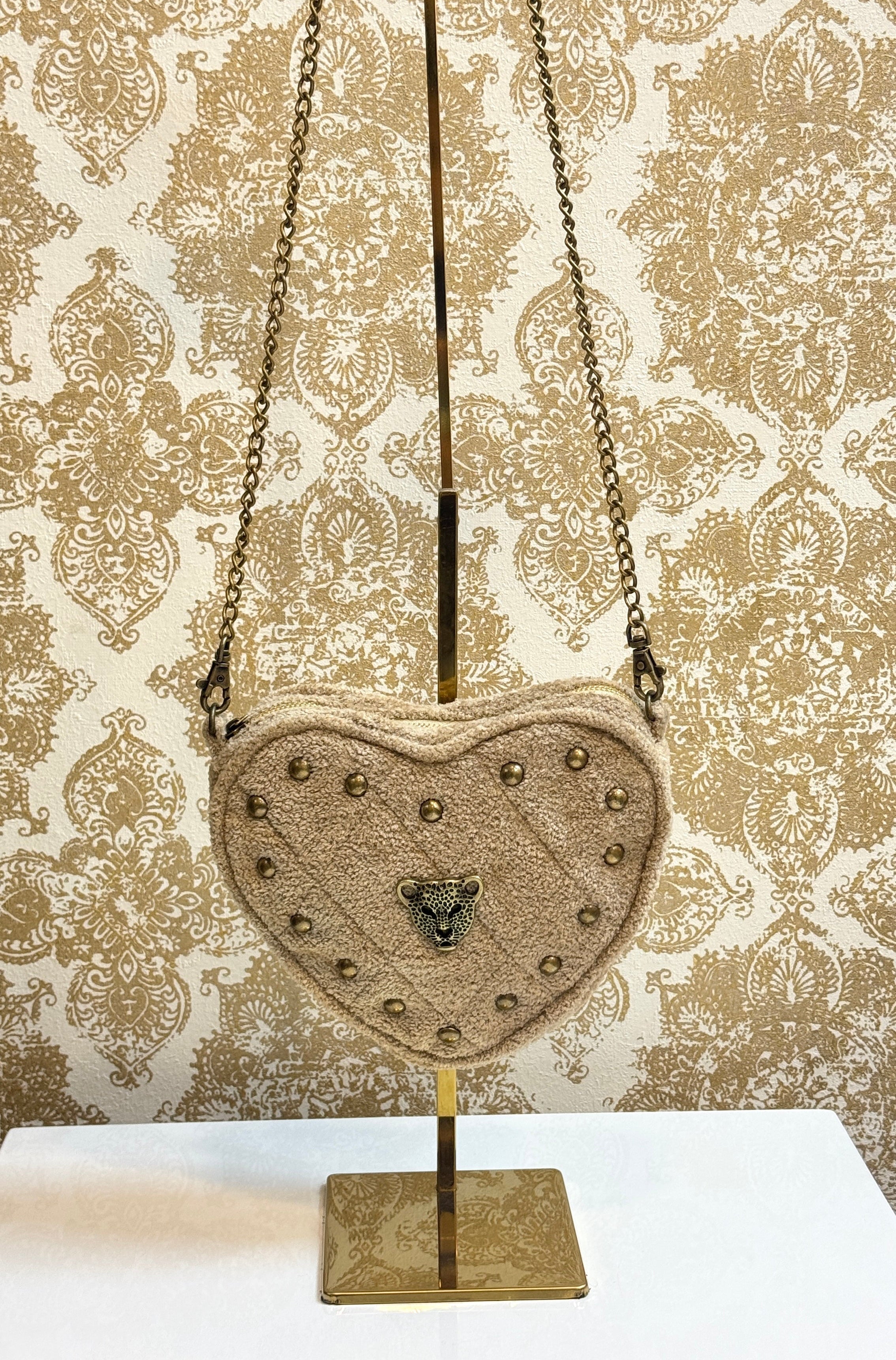 CREAM HEART BAG
