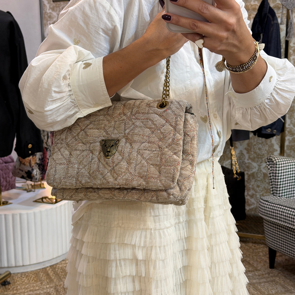 CREAM FLAP BAG