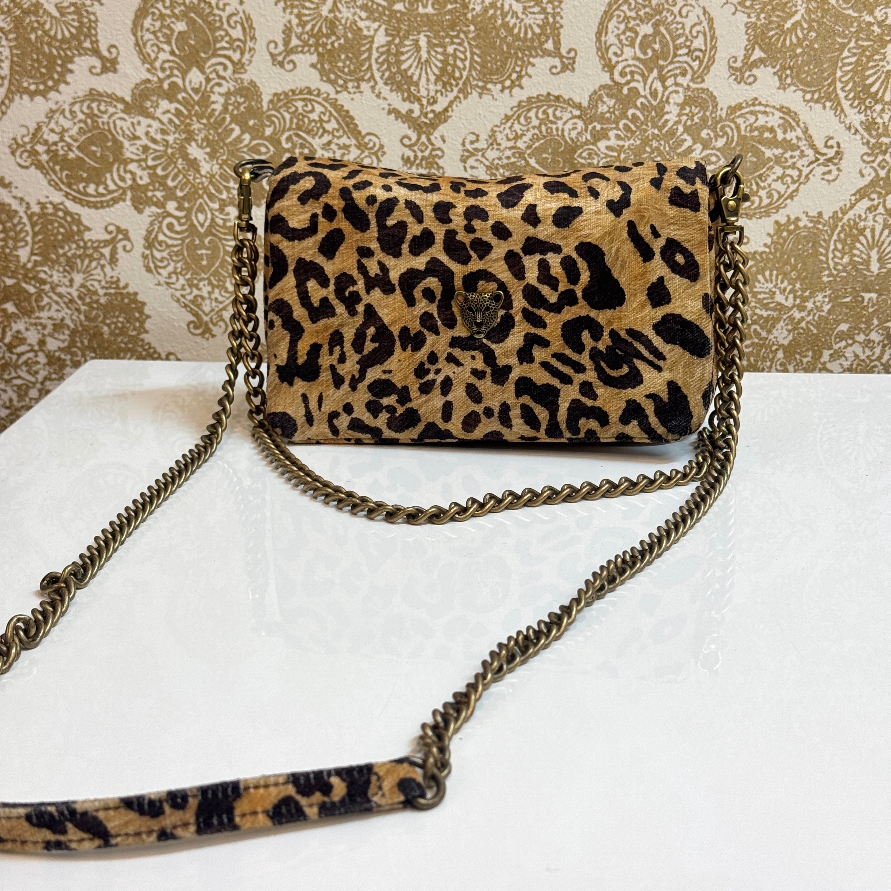 LEOPARD MINI FLAP BAG