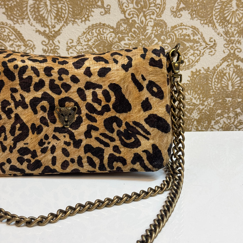 LEOPARD MINI FLAP BAG
