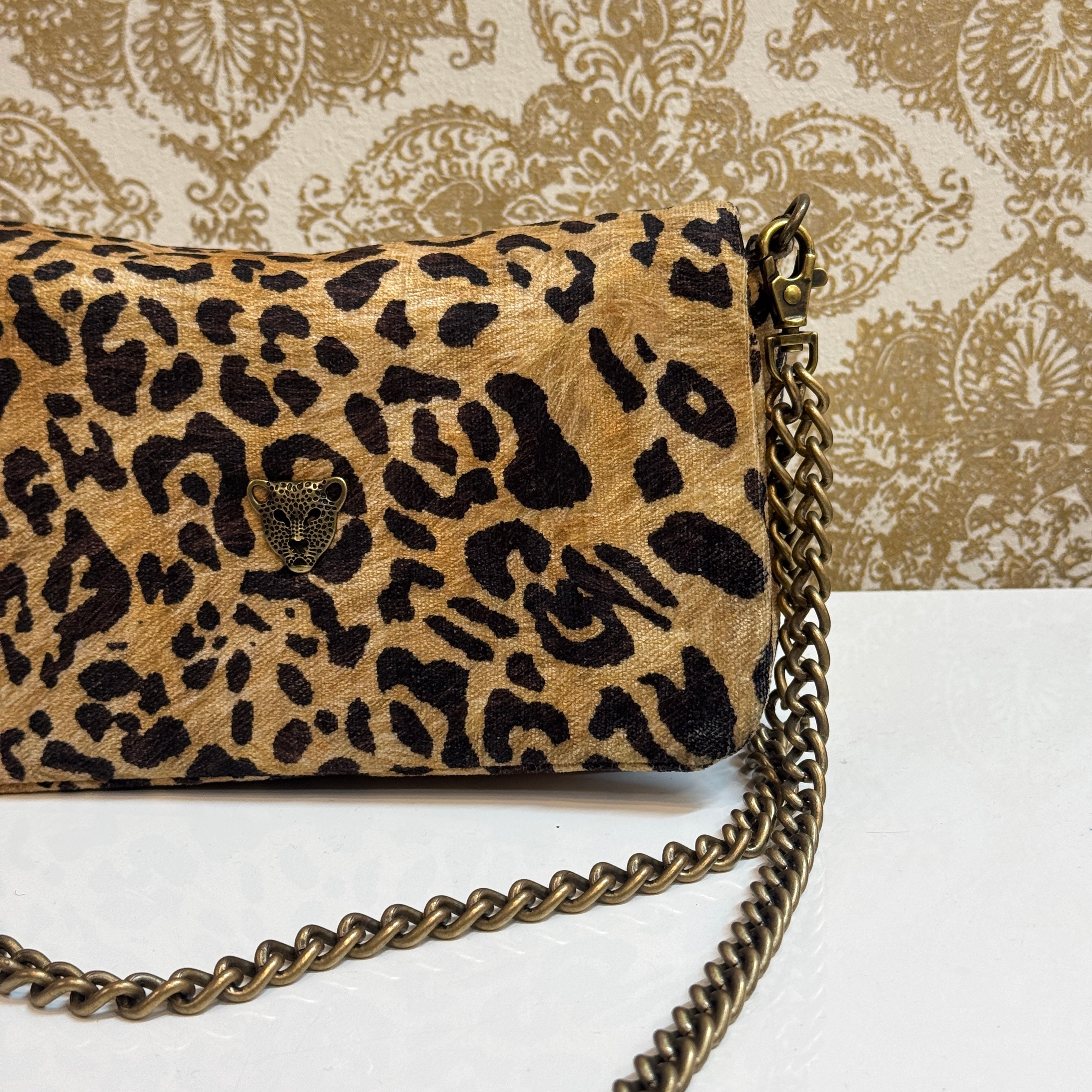LEOPARD MINI FLAP BAG
