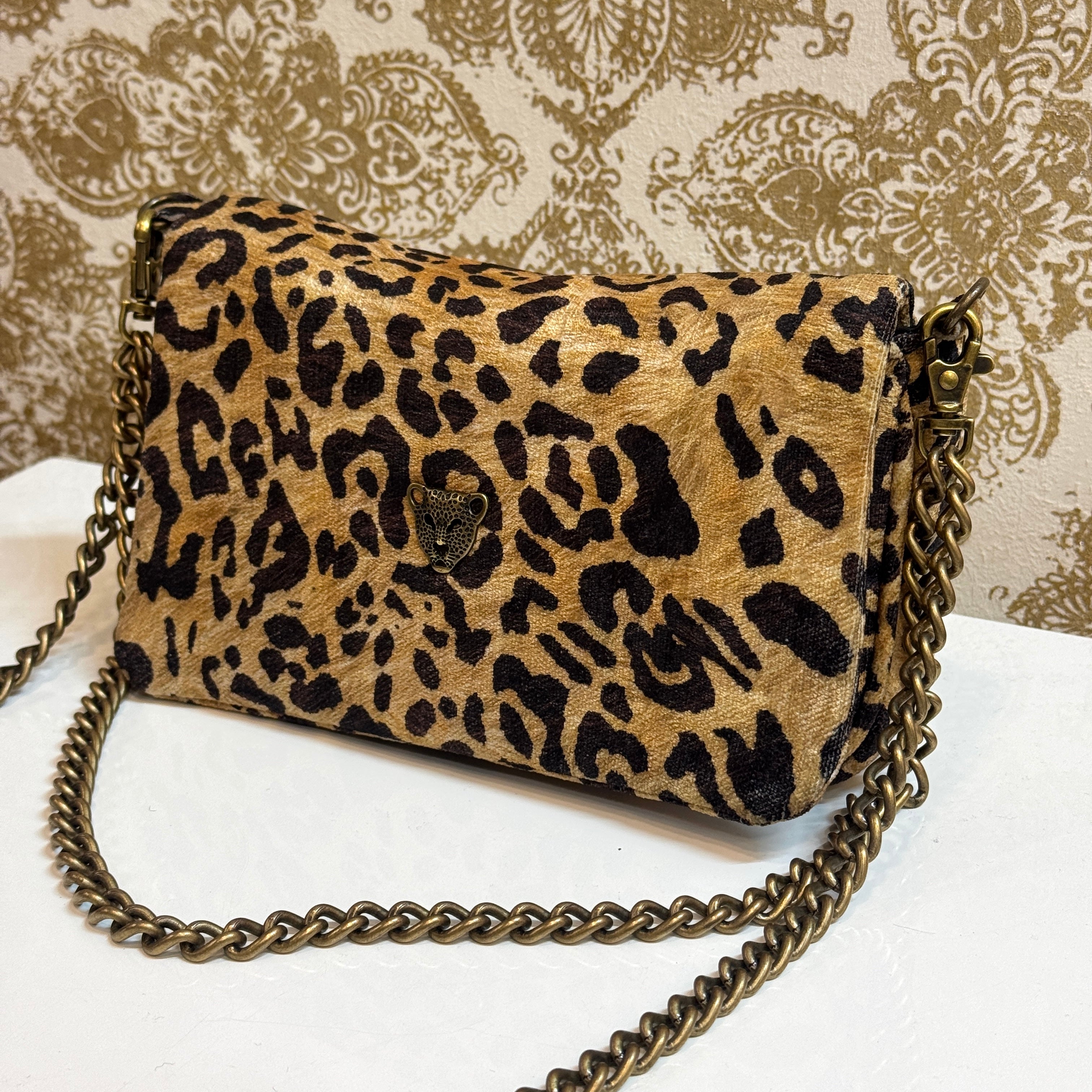 LEOPARD MINI FLAP BAG