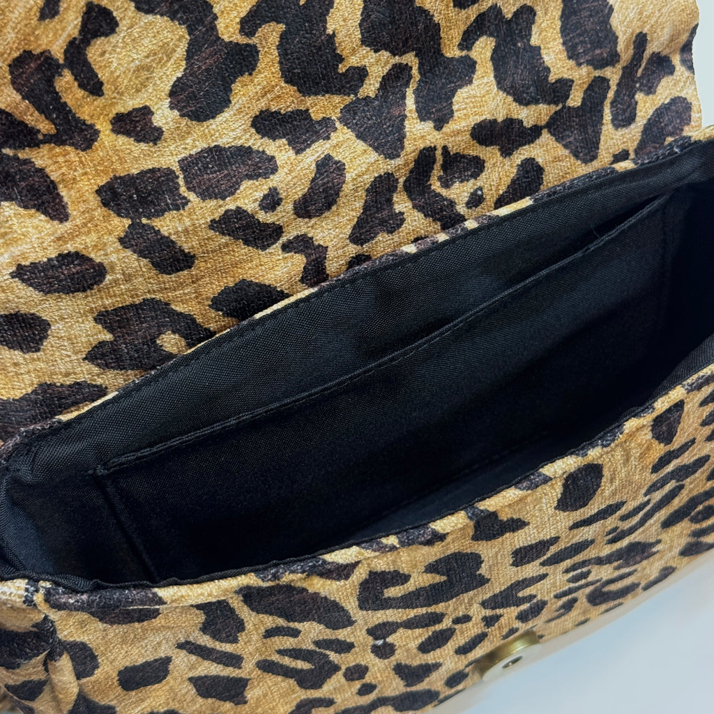 LEOPARD MINI FLAP BAG