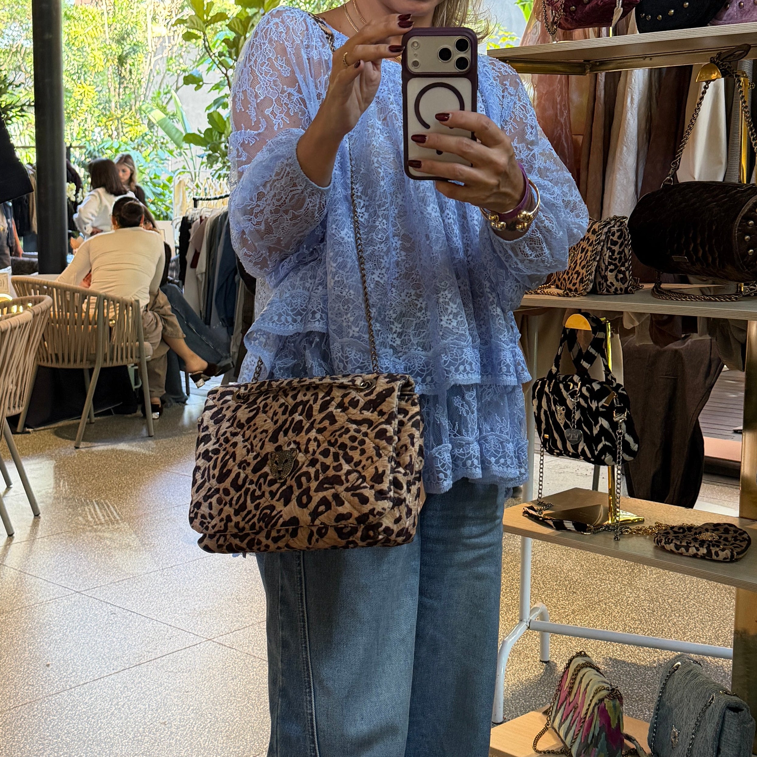 LEOPARD FLAP BAG
