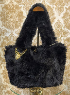 BLACK FURRY BAG