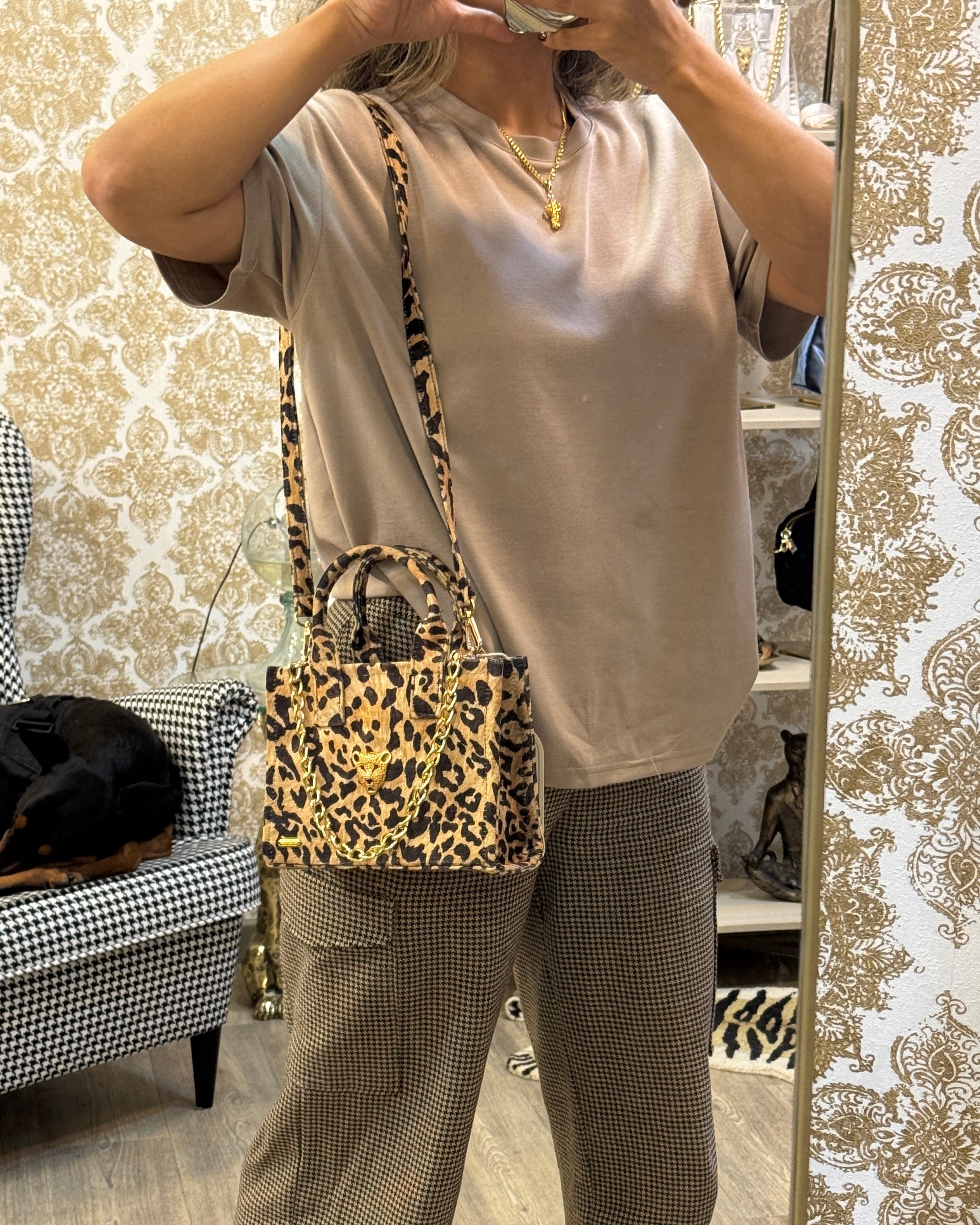 LEOPARD MINI TOTE BAG